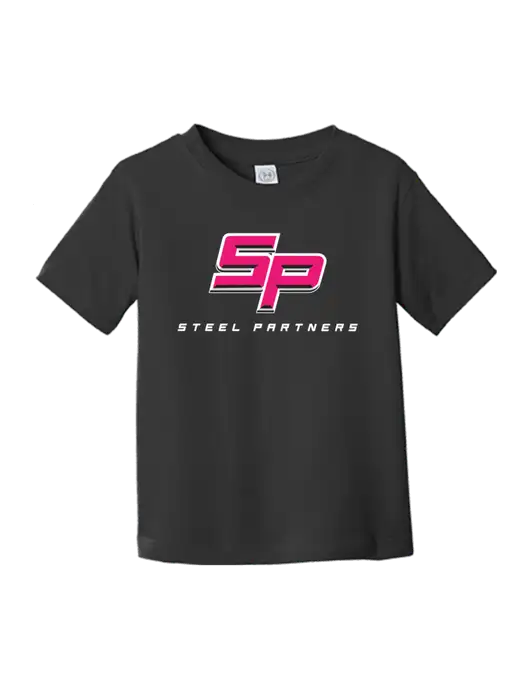 Rabbit Skins Black Toddler Fine Jersey Tee w/Steel Partners Logo