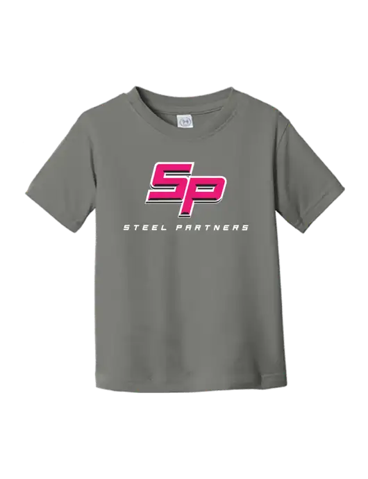 Rabbit Skins Charcoal Toddler Fine Jersey Tee w/Steel Partners Logo