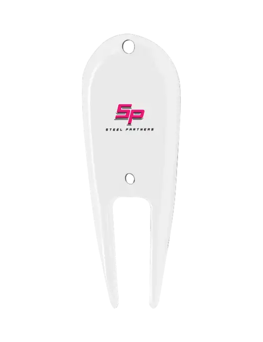 White Divot Tool w/Steel Partners Logo