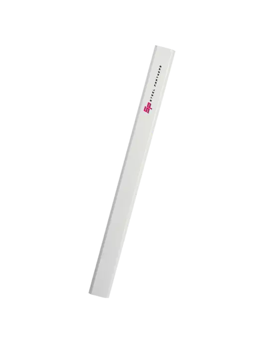 White Carpenter Pencil w/Steel Partners Logo