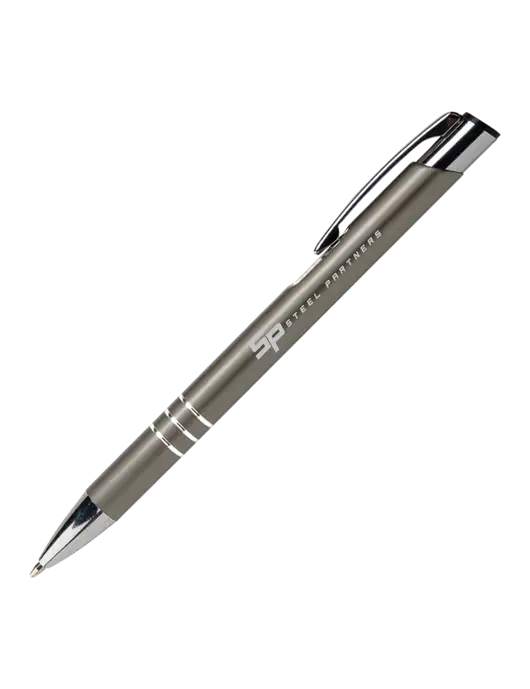 Laurent Gunmetal Pen - Black Ink w/Steel Partners Logo