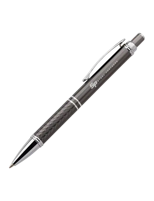Dark Grey Stellar Scribe Pen - Black Ink w/Steel Partners Logo