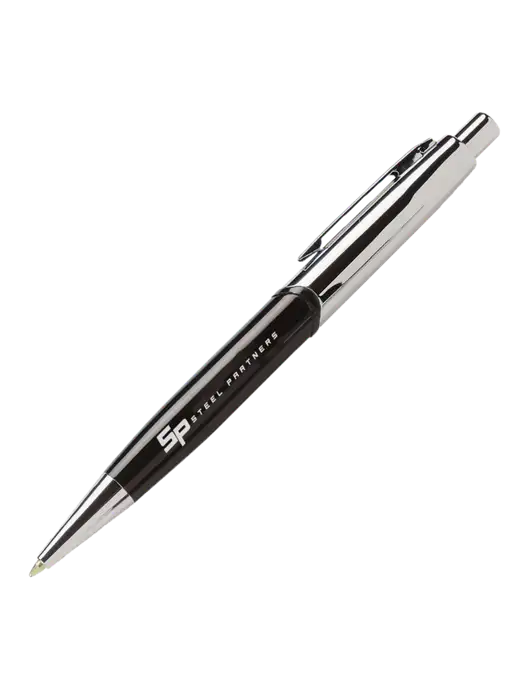 Chimera Black Pen - Black Ink w/Steel Partners Logo