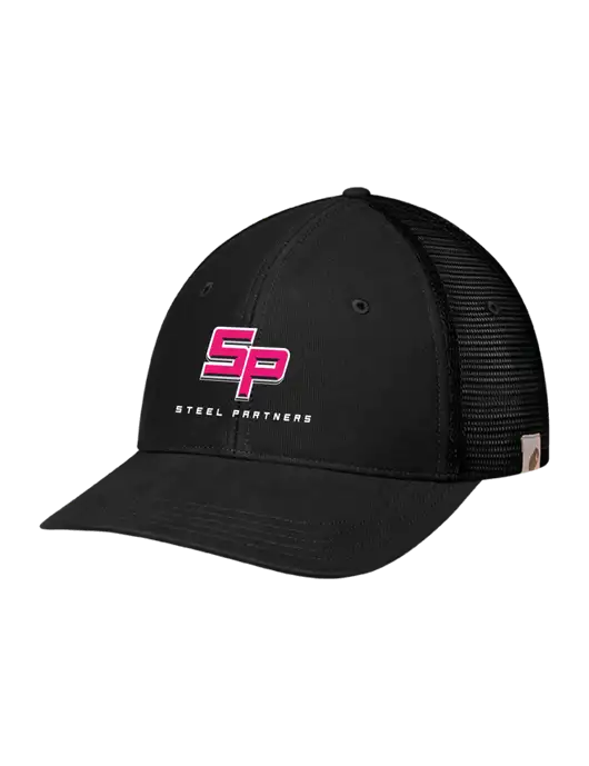 Carhartt Black Canvas Trucker Cap w/Steel Partners Logo