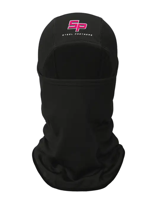 Black CornerStone Smooth Fleece Face Mask w/Steel Partners Logo