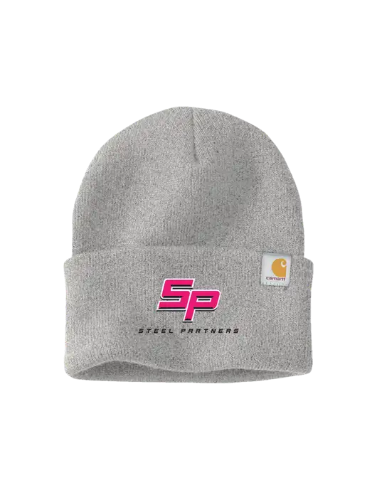 Carhartt Light Grey Heather Watch Cap 2.0 w/Steel Partners Logo