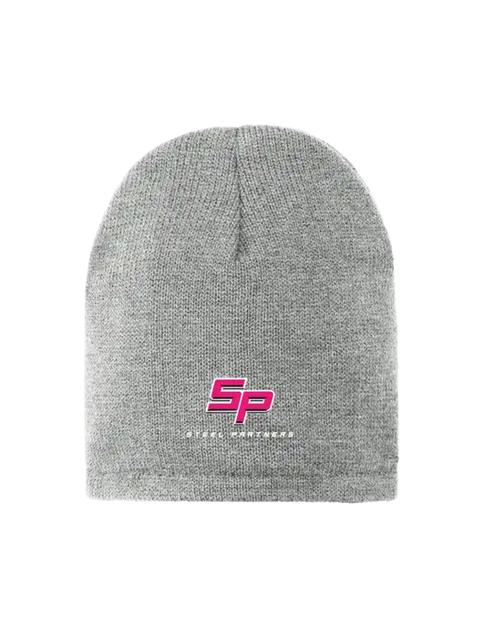 Dark Medium Grey Fleece-Lined Beanie Cap w/Steel Partners Logo