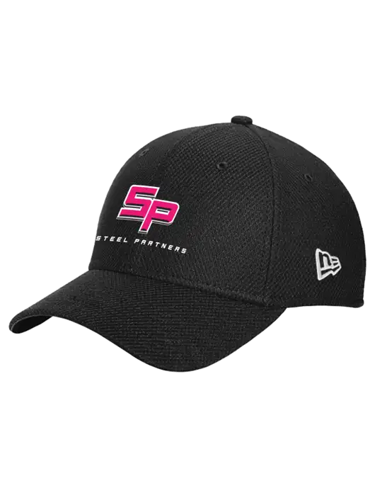New Era Diamond Era Black Stretch Cap w/Steel Partners Logo