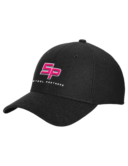 New Era Diamond Era Black Stretch Cap w/Steel Partners Logo