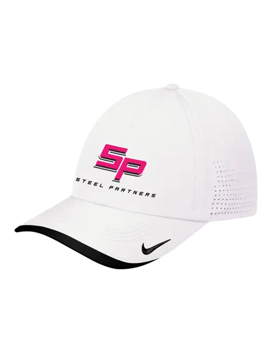 Nike White/Black Dri-FIT Perforated Performance Cap w/Steel Partners Logo