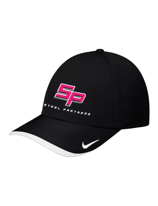 Nike Black/White Dri-FIT Perforated Performance Cap w/Steel Partners Logo