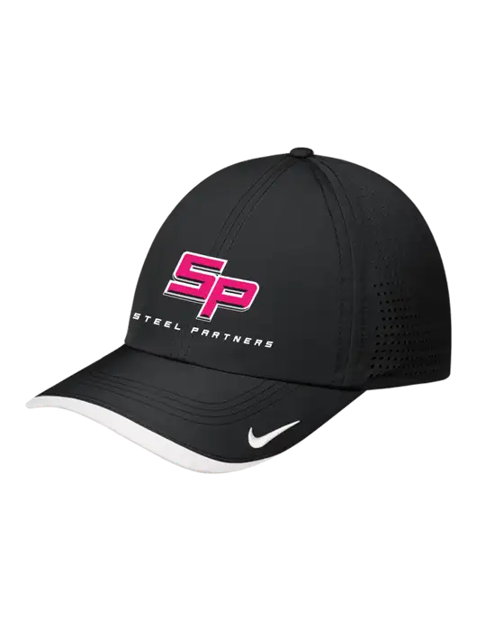 Nike Black/White Dri-FIT Perforated Performance Cap w/Steel Partners Logo