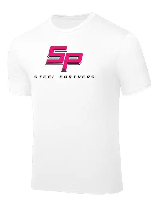 White PosiCharge Competitor Tee w/Steel Partners Logo