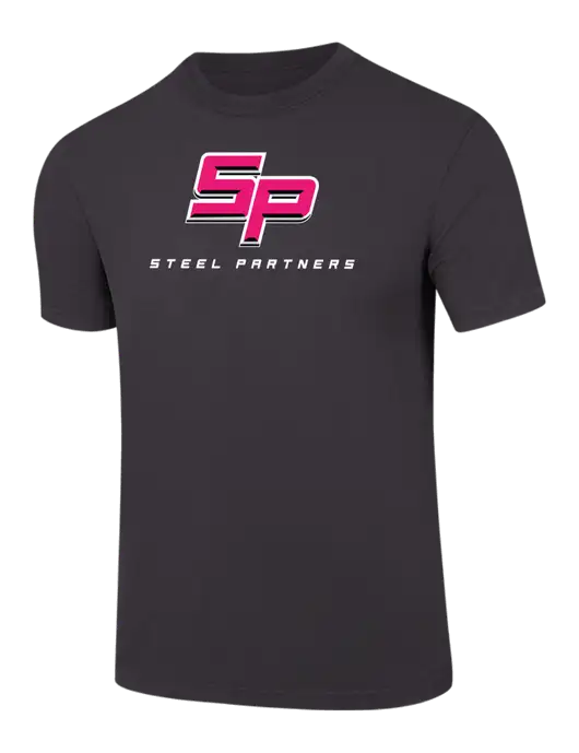 Comfort Colors 6.1 oz Dark Grey Heavyweight Ring Spun T-Shirt w/Steel Partners Logo