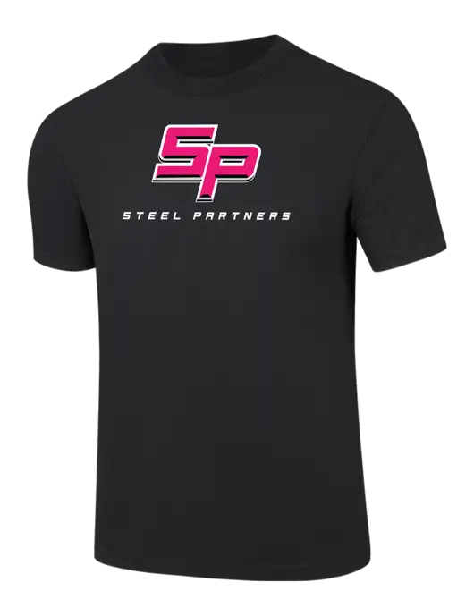 Comfort Colors 6.1 oz Black Heavyweight Ring Spun T-Shirt w/Steel Partners Logo