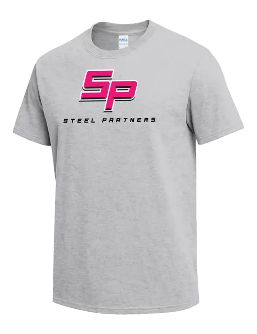 Light Grey Heather Heavyweight 6.1 oz T-Shirt w/Steel Partners Logo