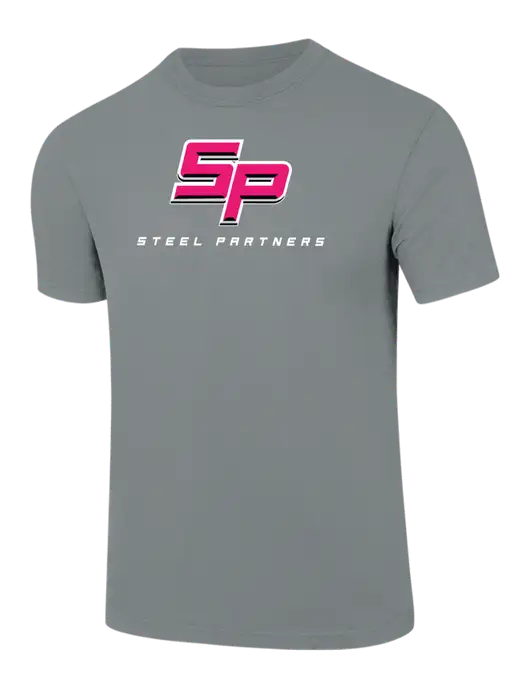 Comfort Colors 6.1 oz Medium Grey Heavyweight Ring Spun T-Shirt w/Steel Partners Logo