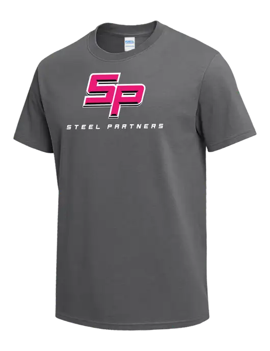 Medium Grey Heavyweight 6.1 oz T-Shirt w/Steel Partners Logo