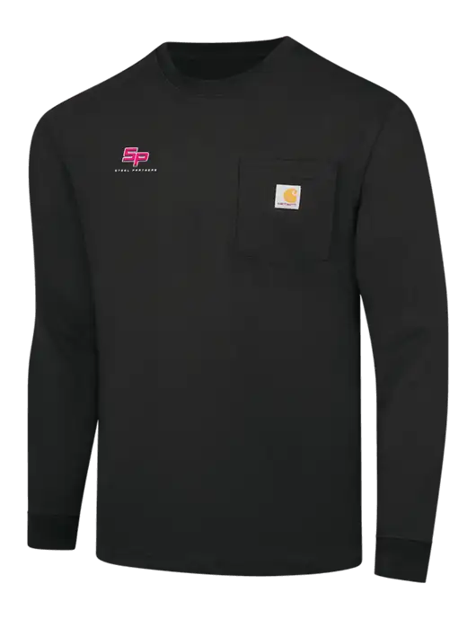 Carhartt Black Workwear Pocket Long Sleeve T-Shirt w/Steel Partners Logo