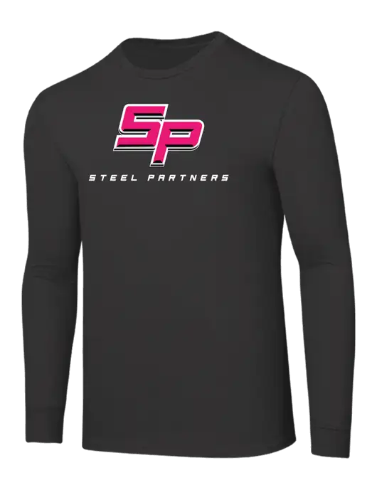 Core Blend Charcoal Grey Long Sleeve Tee w/Steel Partners Logo