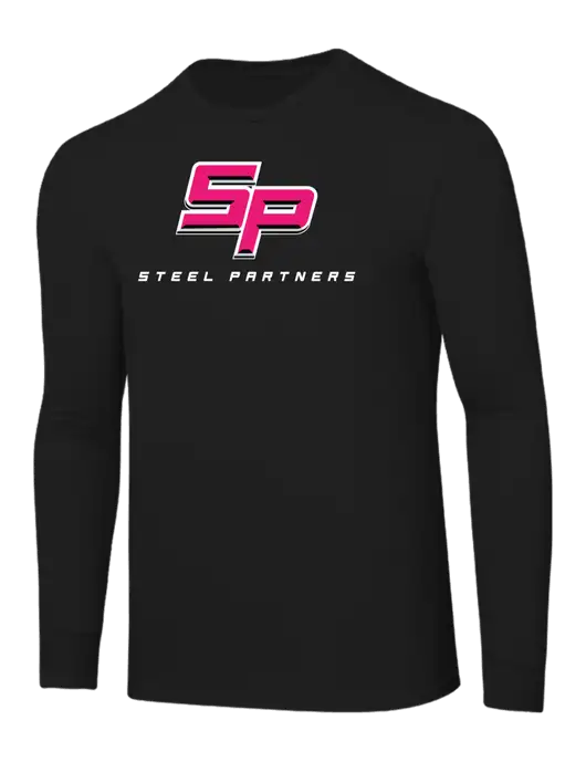 Core Blend Black Long Sleeve Tee w/Steel Partners Logo