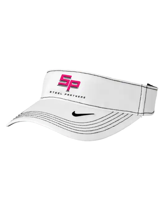 Nike White Dri-FIT Ace Visor w/Steel Partners Logo