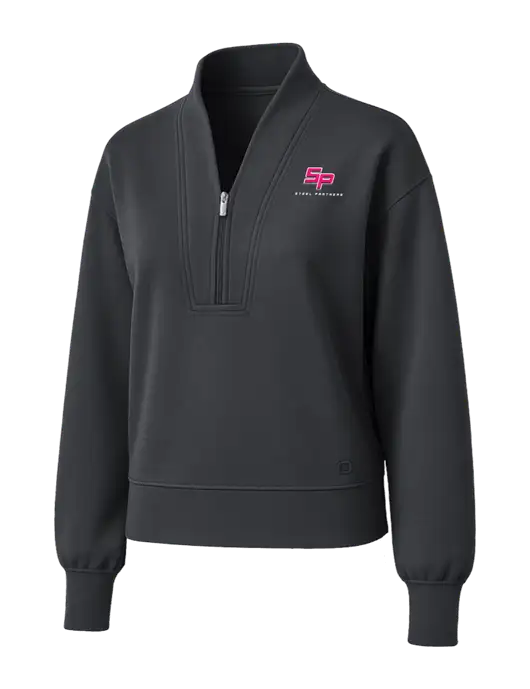 OGIO Womens Dark Grey Transcend 1/4-Zip w/Steel Partners Logo