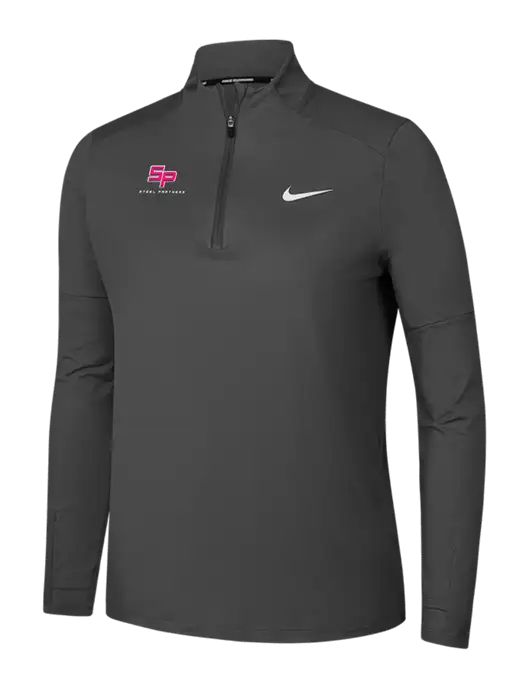 Nike Dark Grey Womens Dri-FIT Element 1/2-Zip Pullover w/Steel Partners Logo