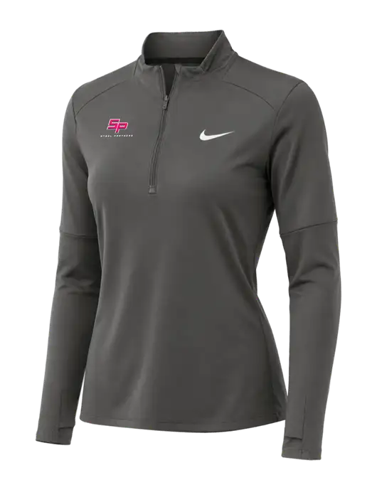 Nike Dark Grey Womens Dri-FIT Element 1/2-Zip Pullover w/Steel Partners Logo