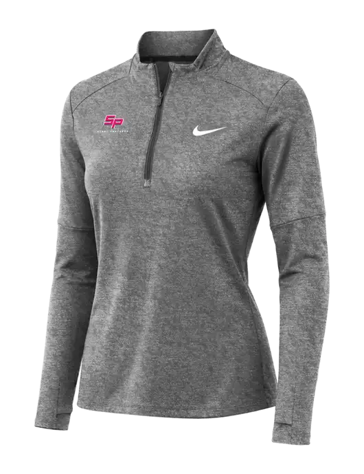 Nike Black Heather Womens Dri-FIT Element 1/2-Zip Pullover w/Steel Partners Logo