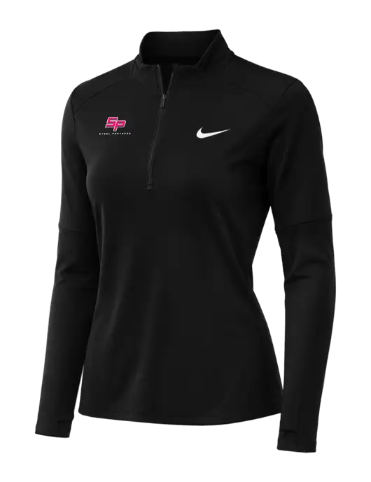 Nike Black Womens Dri-FIT Element 1/2-Zip Pullover w/Steel Partners Logo