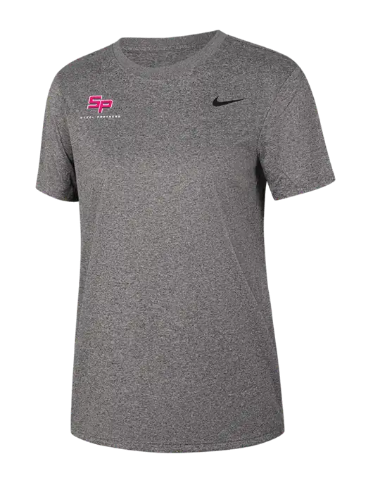 Nike Womens Team rLegend Dark Heather Grey T-Shirt w/Steel Partners Logo