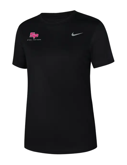 Nike Womens Team rLegend Black T-Shirt w/Steel Partners Logo
