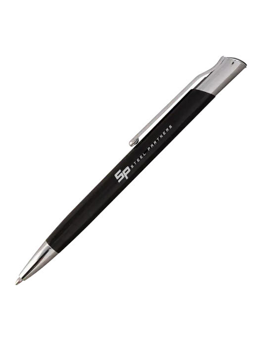 San Malo Black Pen - Black Ink w/Steel Partners Logo