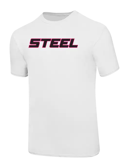 Ring Spun White 4.5 oz T-Shirt w/Steel Partners Logo