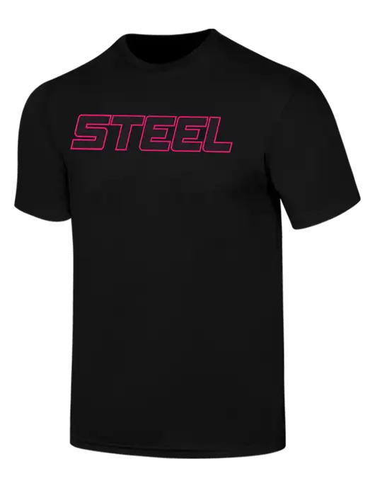 Simply Soft Black 4.5oz  Poly/Combed Ring Spun Cotton T-Shirt w/Steel Partners Logo