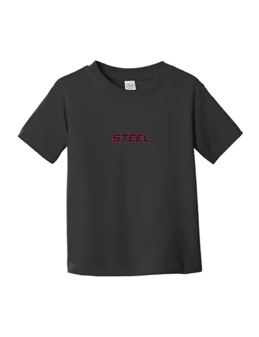 Rabbit Skins Black Toddler Fine Jersey Tee w/Steel Partners Logo