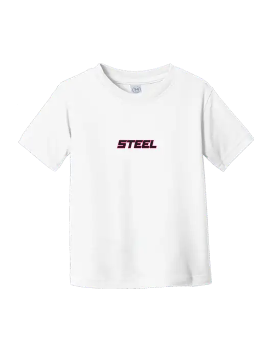 Rabbit Skins White Toddler Fine Jersey Tee w/Steel Partners Logo