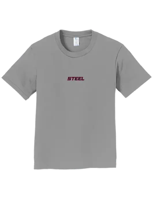 Youth Ring Spun Medium Grey 4.5 oz T-Shirt w/Steel Partners Logo
