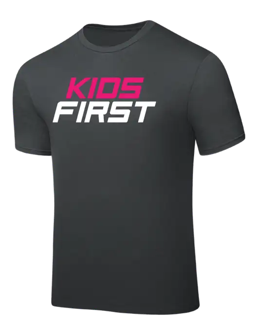 Dark Grey PosiCharge Competitor Tee w/Kids First Logo