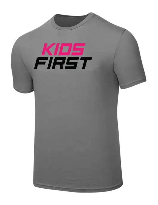 Seriously Soft Medium Grey T-Shirt w/Kids First Logo
