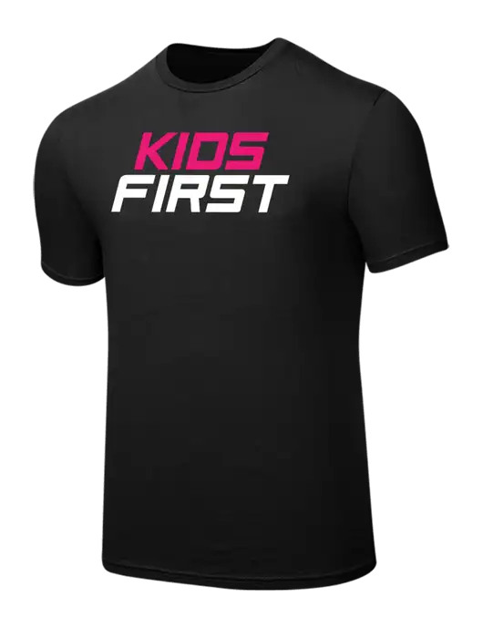 Seriously Soft Black T-Shirt w/Kids First Logo