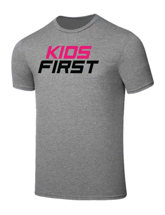 Seriously Soft Grey Frost T-Shirt w/Kids First Logo