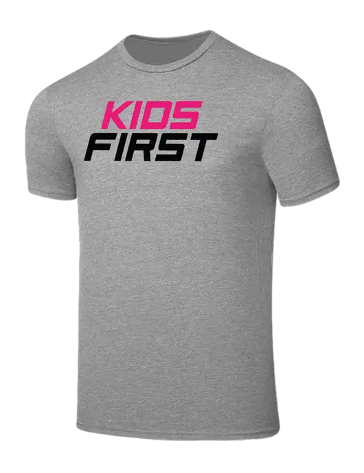 Seriously Soft Light Heather Grey T-Shirt w/Kids First Logo