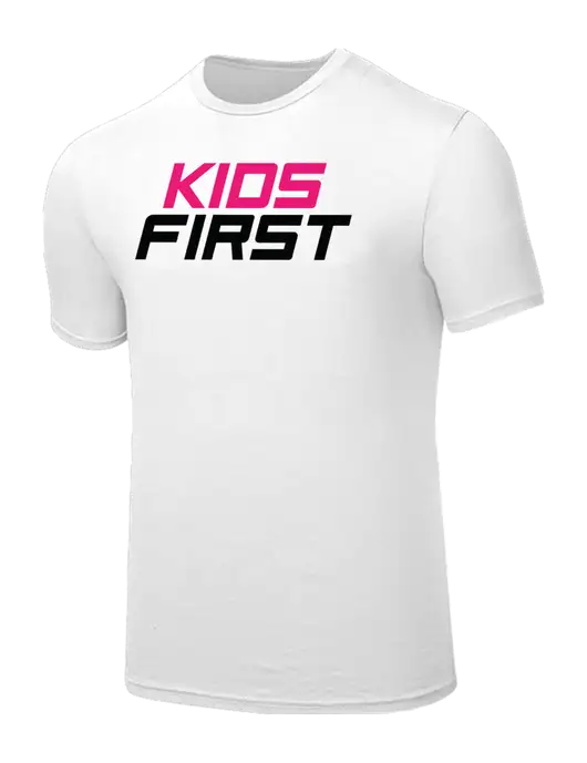 Seriously Soft White T-Shirt w/Kids First Logo