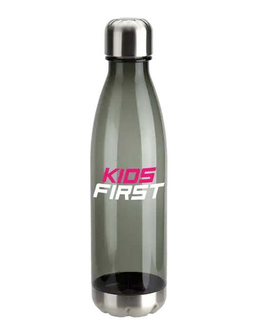 Bayside Tritan Smoke 25 oz Bottle with Stainless Base and Cap w/Kids First Logo