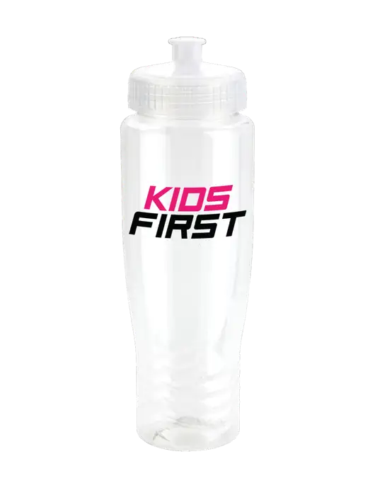 Roam Clear 28 oz Eco-Polyclear Bottle with Push Pull Lid w/Kids First Logo
