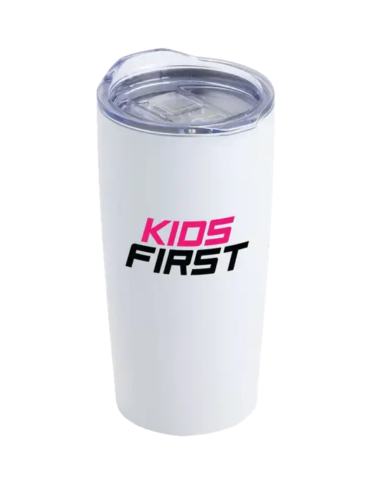 Society White 20 oz Insulated Tumbler w/Kids First Logo