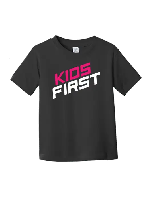 Rabbit Skins Black Toddler Fine Jersey Tee w/Kids First Logo
