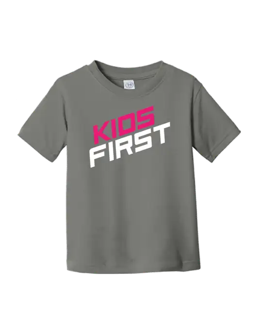 Rabbit Skins Charcoal Toddler Fine Jersey Tee w/Kids First Logo